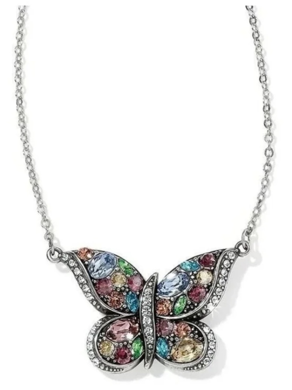 Brighton Trust Your Journey Reversible Butterfly Necklace $98 NWT JL5611 Pastels